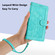 iPhone 12 mini Tulips Embossed Leather Phone Case with Lanyard - Green