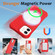 iPhone 12 mini Wave Texture MagSafe Magnetic Liquid Silicone Phone Case - Red