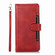 iPhone 12 mini Wristband Card Slot Leather Phone Case - Red