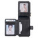 iPhone 12 mini Zipper Shockproof Protective Case with Card Slots & Bracket & Photo Holder & Wallet Function - Black