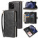 iPhone 12 mini Zipper Wallet Bag Horizontal Flip PU Leather Case with Holder & 9 Card Slots & Wallet & Lanyard & Photo Frame - Black