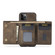 DG.MING M1 Series 3-Fold Multi Card Wallet Back Cover Shockproof Case with Holder Function iPhone 11 Pro Max - Coffee