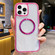 iPhone 11 Pro Max 3 in 1 Airbag CD Texture MagSafe Phone Case - Rose Red
