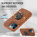 iPhone 11 Pro Max Armor Ring Wallet Back Cover Phone Case - Brown