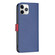 iPhone 11 Pro Max BF13 Color Matching Cross Texture Leather Phone Case - Blue