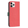 iPhone 11 Pro Max BF13 Color Matching Cross Texture Leather Phone Case - Red