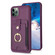 iPhone 11 Pro Max BF27 Metal Ring Card Bag Holder Phone Case - Dark Purple