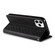 iPhone 11 Pro Max Braided Embossed Strong Magnetic Leather Phone Case - Black
