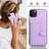 iPhone 11 Pro Max Button Card Bag RFID Anti-theft Phone Case - Purple