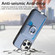 iPhone 11 Pro Max Carbon Fiber Ring Side Insert Card Bag MagSafe Phone Case - Blue