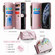 iPhone 11 Pro Max CaseMe C36 Card Slots Zipper Wallet RFID Anti-theft Leather Phone Case - Pink