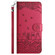 iPhone 11 Pro Max Cat Embossing Pattern Leather Phone Case with Lanyard - Red