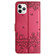 iPhone 11 Pro Max Cat Embossing Pattern Leather Phone Case with Lanyard - Red
