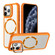 iPhone 11 Pro Max CD-grain Magsafe Acrylic Hybrid TPU Phone Case - Orange