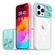 iPhone 11 Pro Max Clear Acrylic + PC + TPU MagSafe Lens Sliding Cover Full Coverage Phone Case - Blue+Pink