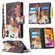 iPhone 11 Pro Max Colored Drawing Pattern Zipper Horizontal Flip Leather Case with Holder & Card Slots & Wallet - Flowers and Elephants