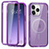 iPhone 11 Pro Max Colorful MagSafe Magnetic PC Hybrid TPU Phone Case - Dark Purple
