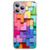 iPhone 11 Pro Max Colorful Toy Bricks Pattern Shockproof Glass Phone Case - Pink