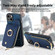 iPhone 11 Pro max Cross Leather Ring Vertical Zipper Wallet Back Phone Case - Blue