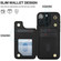 iPhone 11 Pro Max Crossbody Dual-Buckle Wallet Back Leather Phone Case - Black