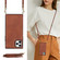 iPhone 11 Pro Max Cross-body Square Double Buckle Flip Card Bag TPU+PU Case with Card Slots & Wallet & Photo & Strap - Brown