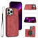 iPhone 11 Pro Max Dream Magnetic Back Cover Card Wallet Phone Case - Red