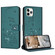 iPhone 11 Pro Max Embossed Kitten Phone Leather Case with Lanyard - Dark Green