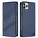 iPhone 11 Pro Max Embossed Multi-functional Wallet Retro Leather Phone Case - Dark Blue