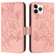 iPhone 11 Pro Max Embossed Rose RFID Anti-theft Leather Phone Case - Pink