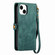 iPhone 11 Pro Max Geometric Zipper Wallet Side Buckle Leather Phone Case - Green