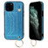 iPhone 11 Pro Max Glitter Powder PU+TPU Shockproof Protective Case with Holder & Card Slots & Wrist Strap - Blue