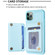 iPhone 11 Pro Max Grid Card Slot Holder Phone Case - Blue