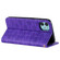 iPhone 11 Pro Max Lucky Flowers Embossing Pattern Magnetic Horizontal Flip Leather Case with Holder & Card Slots - Purple