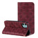 iPhone 11 Pro Max Lucky Flowers Embossing Pattern Magnetic Horizontal Flip Leather Case with Holder & Card Slots - Wine Red