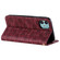 iPhone 11 Pro Max Lucky Flowers Embossing Pattern Magnetic Horizontal Flip Leather Case with Holder & Card Slots - Wine Red