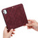iPhone 11 Pro Max Lucky Flowers Embossing Pattern Magnetic Horizontal Flip Leather Case with Holder & Card Slots - Wine Red