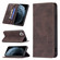 iPhone 11 Pro Max Magnetic RFID Blocking Anti-Theft Leather Case with Holder & Card Slots & Wallet - Brown