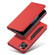 iPhone 11 Pro Max Magnetism Skin Feel Card Holder Leather Phone Case - red