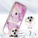 iPhone 11 Pro Max Marble Pattern IMD Card Slot Phone Case - Pink Purple Gold