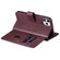 iPhone 11 Pro Max Multifunctional Magnetic Copper Buckle Horizontal Flip Solid Color Leather Case with 10 Card Slots & Wallet & Holder & Photo Frame - Wine Red