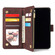 iPhone 11 Pro Max Multifunctional Retro Frosted Horizontal Flip Leather Case with Card Slot & Holder & Zipper Wallet & Photo Frame & Lanyard - Coffee