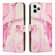 iPhone 11 Pro Max Painted Marble Pattern Leather Phone Case - Rose Gold