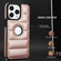 iPhone 11 Pro Max Piano Key Hollow Cutout PU Phone Case - Rose Gold