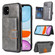 iPhone 11 Pro Max PU + TPU + PC Shockproof Back Cover Case with Card Slot & Holder - Grey