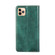 iPhone 11 Pro Max PU + TPU Gloss Oil Solid Color Magnetic Horizontal Flip Leather Case with Holder & Card Slot & Wallet - Green
