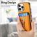 iPhone 11 Pro Max Retro Folding Ring Holder Card Bag MagSafe Phone Case - Yellow