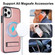 iPhone 11 Pro Max Retro Leather Invisible Stand MagSafe Phone Case - Rose Gold