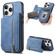 iPhone 11 Pro Max Retro MagSafe Zipper Wallet Card Bag Back Phone Case - Blue