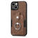 iPhone 11 Pro Max Retro Skin-feel Ring Card Wallet Phone Case - Brown