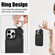 iPhone 11 Pro Max RFlD Anti-theft Double Buckle Ring Zipper Card Phone Case - Black